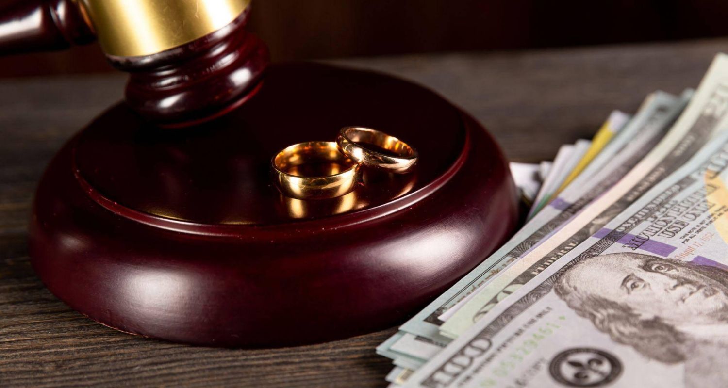 Wooden judge's gavel with two