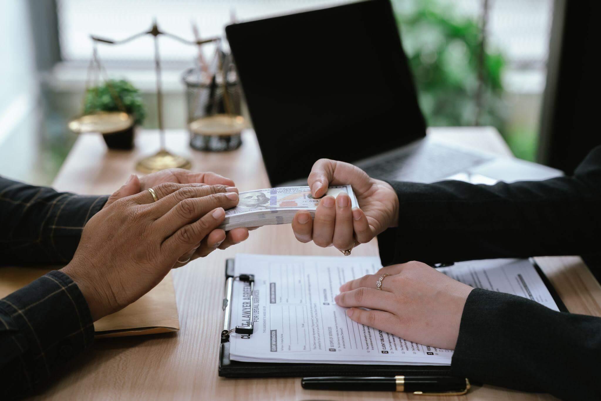 Couple discussing legal options for alimony and spousal